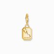 Gold-plated charm pendant zodiac sign Taurus with zirconia from the Charm Club collection in the THOMAS SABO online store